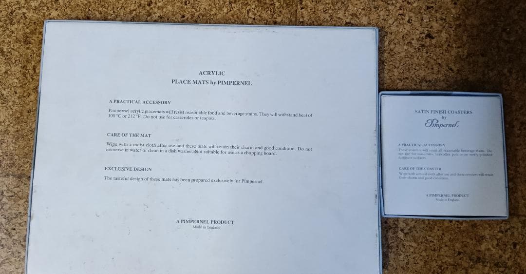 ピンパネールブランドプレイスマット＆コースター