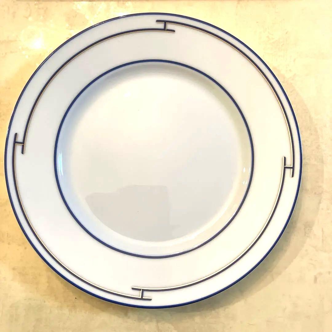 Hermès ❣️高級皿 白地 青ライン直径22.5cm￼❗️