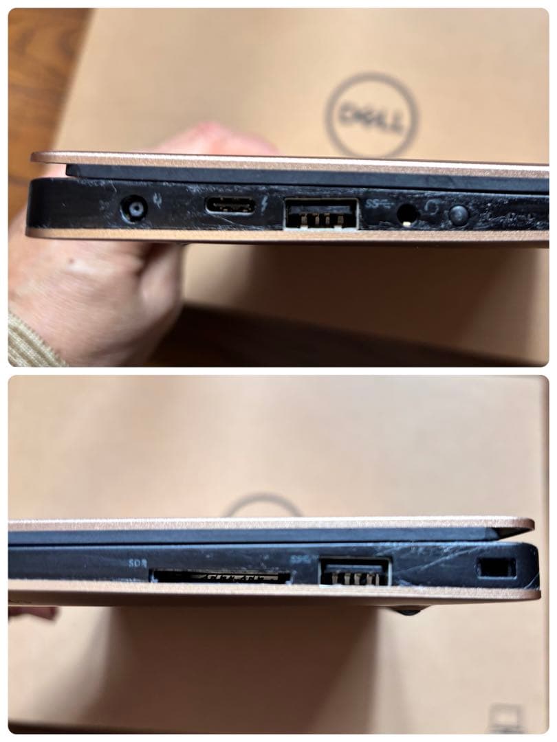 DELL ノートPC XPS 13 9360 ゴールド 本体 ACアダプター付き