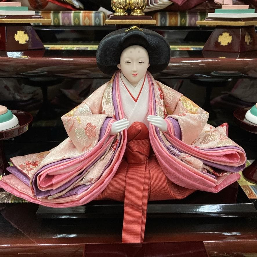 D2 雛人形　ひな人形三段飾り　訳あり特価　巾85㎝×三段　ひな祭り三段