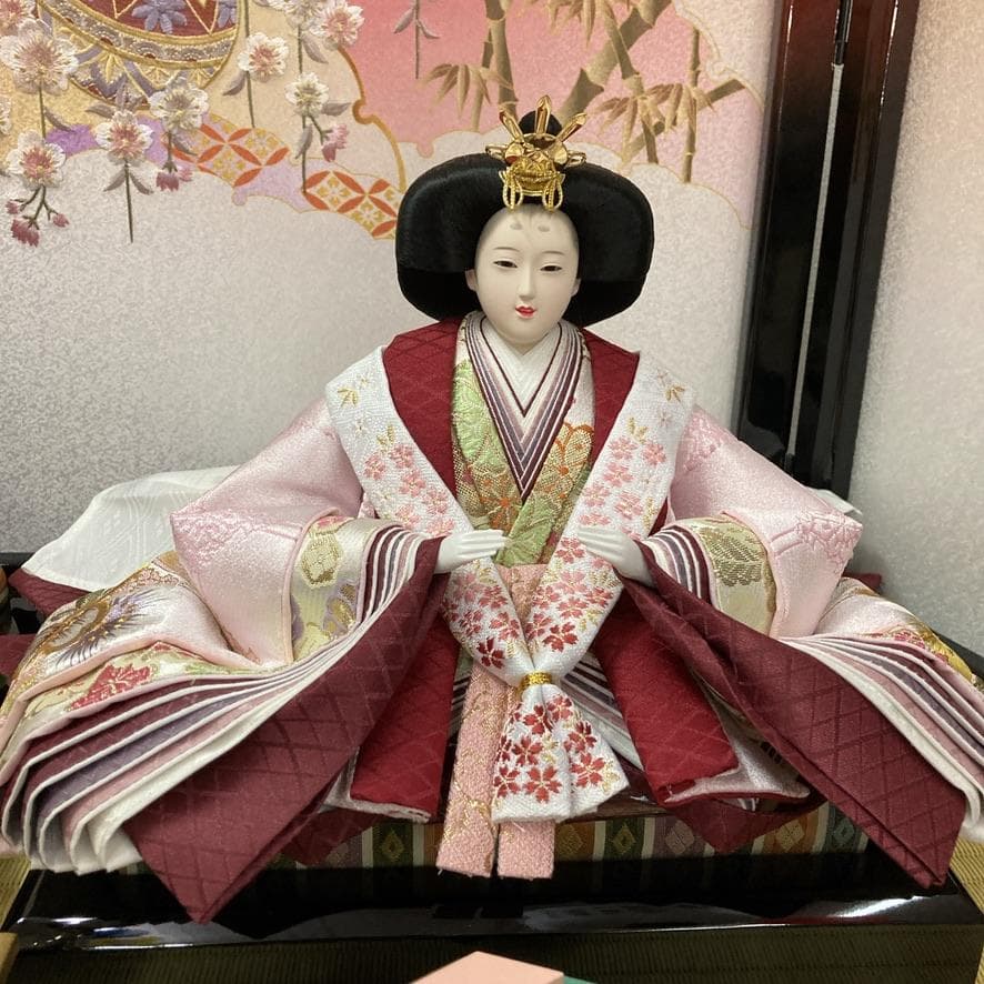 D2 雛人形　ひな人形三段飾り　訳あり特価　巾85㎝×三段　ひな祭り三段