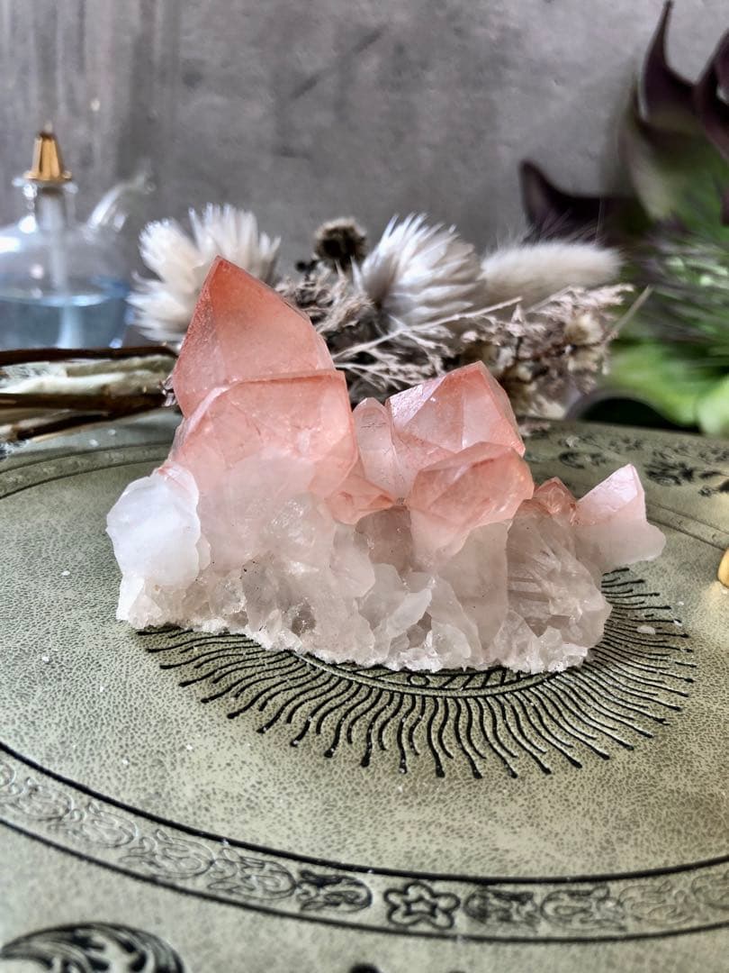 スカーレットテンプルレムリアン　クラスター　ストロベリー　レムリアン　ピンク