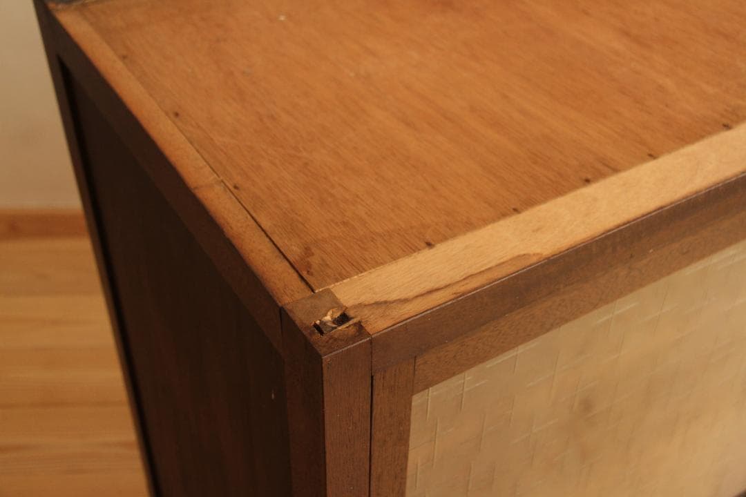 棚　両面引き戸　木製　アンティーク　古道具　古家具