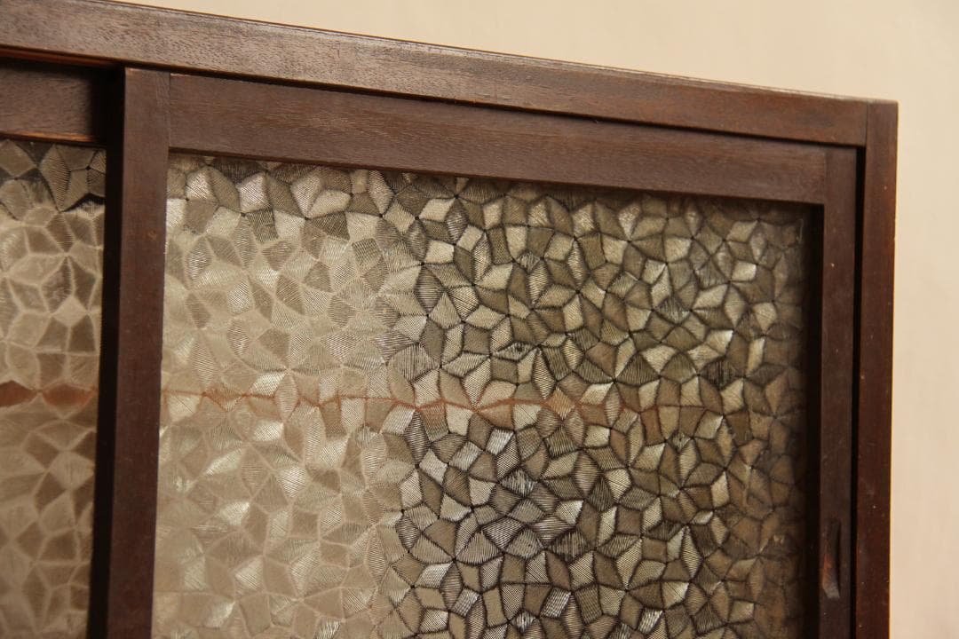 棚　両面引き戸　木製　アンティーク　古道具　古家具