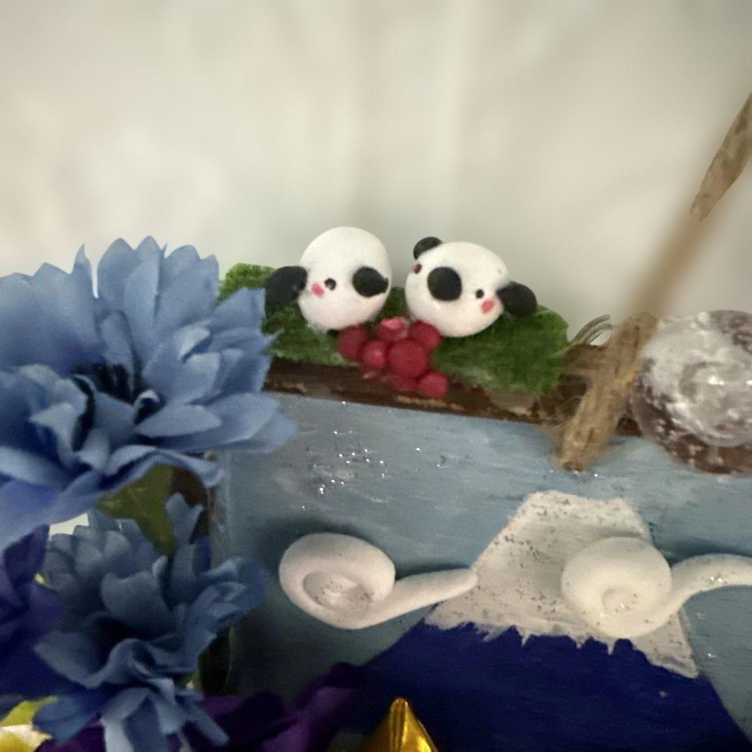 どんぐりアート♡端午の節句ライト付きタペストリー♡