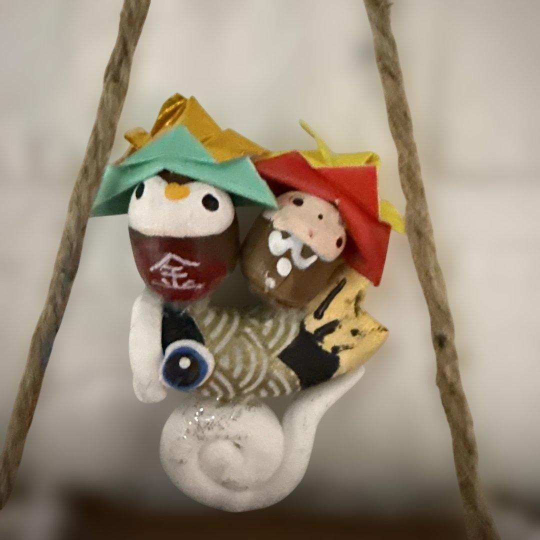 どんぐりアート♡端午の節句ライト付きタペストリー♡