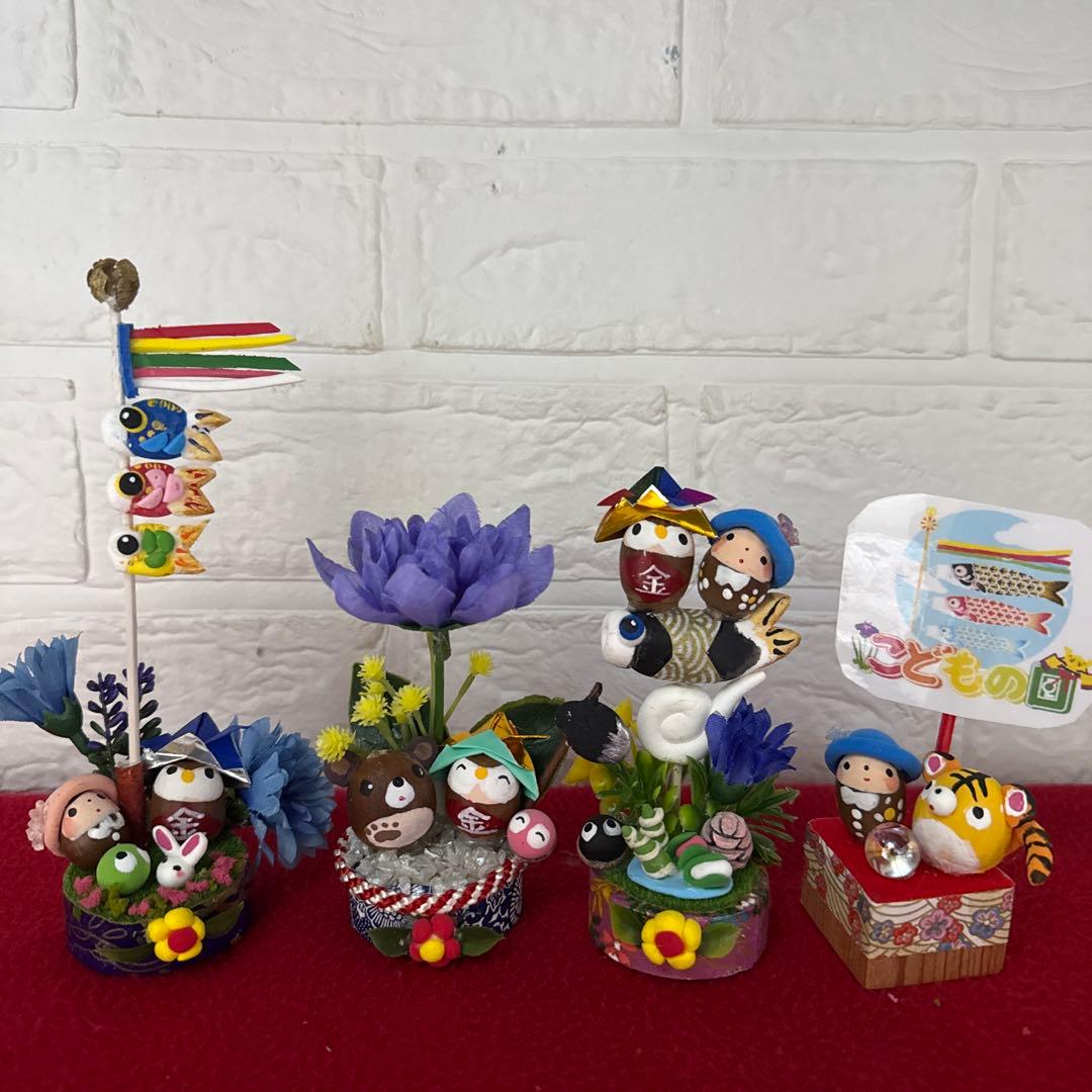 どんぐりアート♡端午の節句ライト付きタペストリー♡