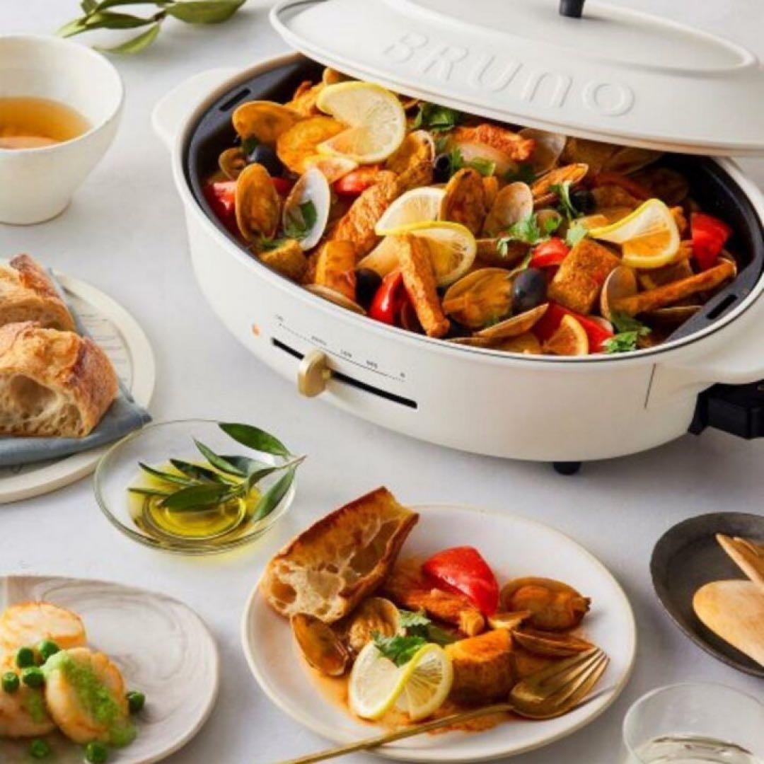 c*e様 【⭐︎未使用⭐︎】ブルーノ クラッシィ ホットプレート グレージュ&ハ