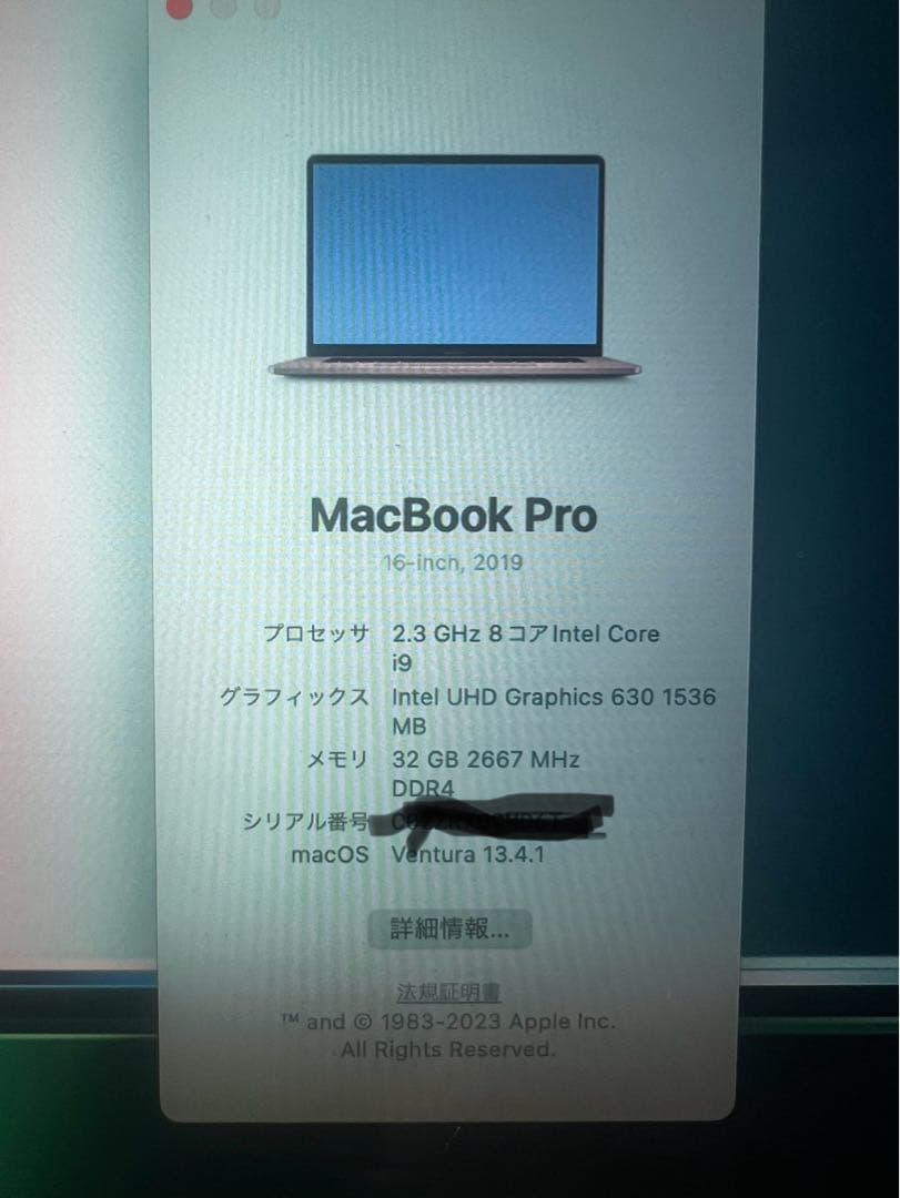 l*6様 Apple MacBook Pro 32GB 8core i9 201