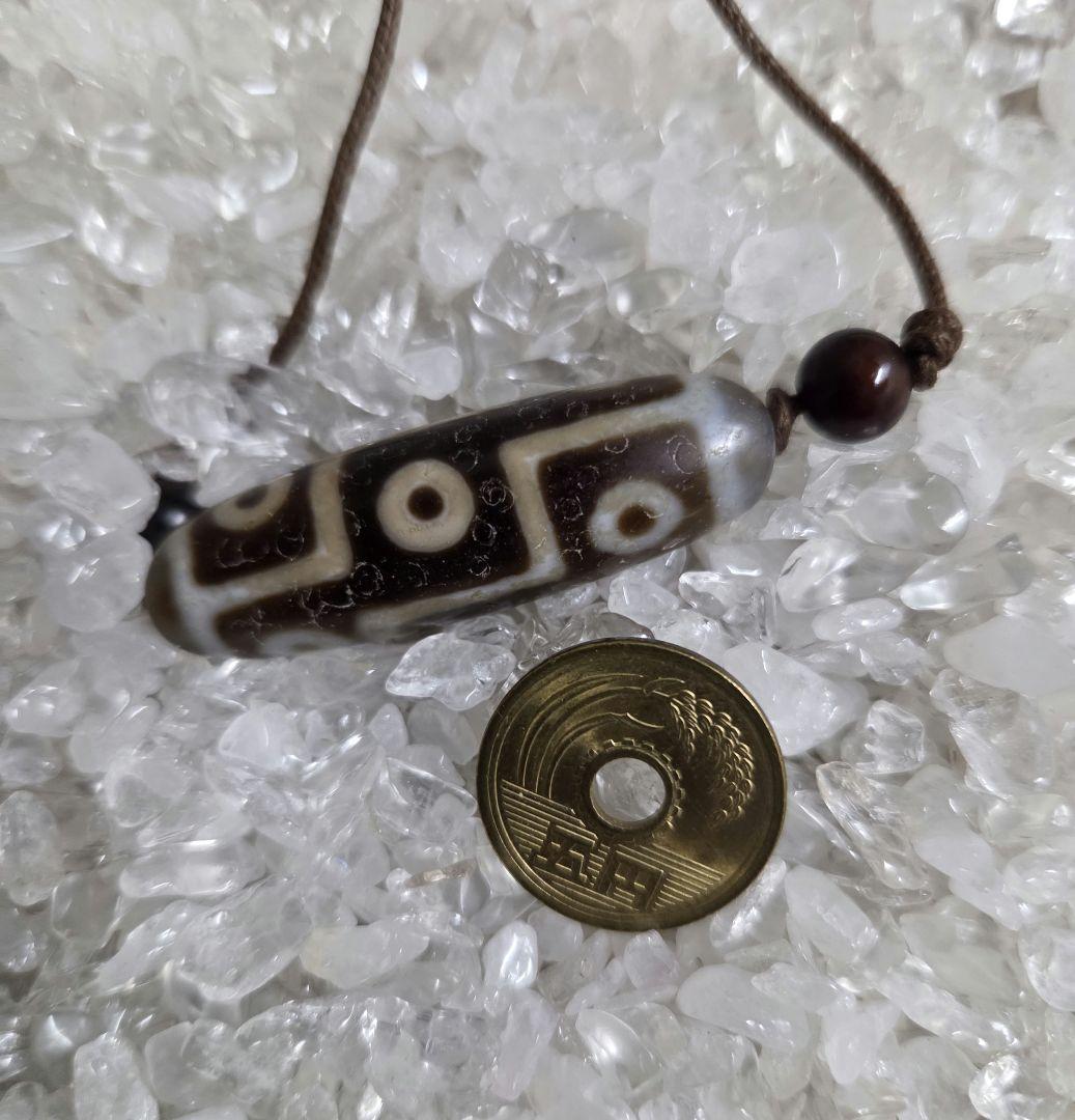 112　天珠　九眼天珠 　馬蹄痕　風化紋　dzibeads　！