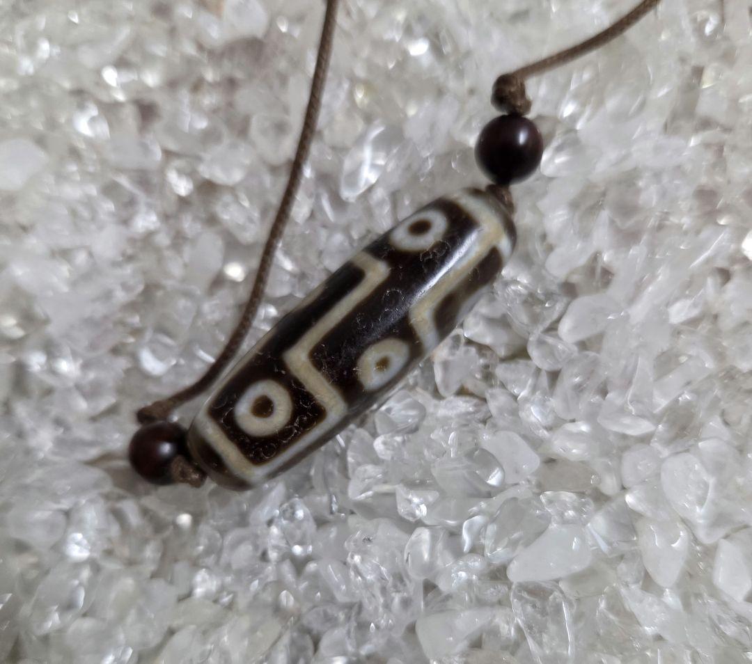 112　天珠　九眼天珠 　馬蹄痕　風化紋　dzibeads　！