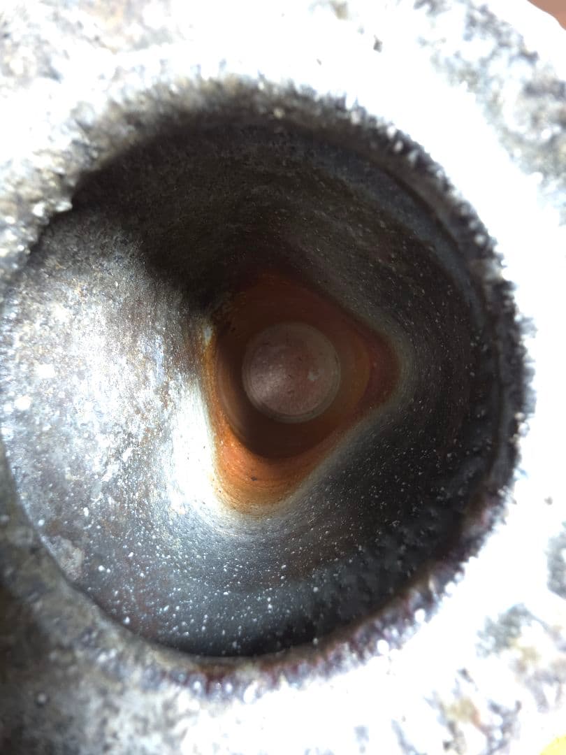 烏城焼　花生け木箱付き