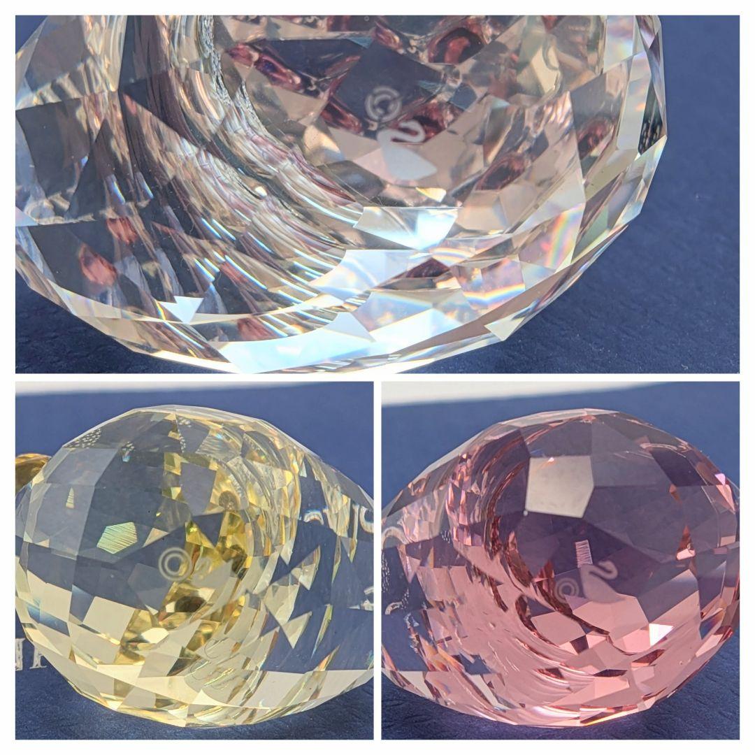 【S】 スワロフスキー あひる ダック クリスタル 置物 3個セット 箱付