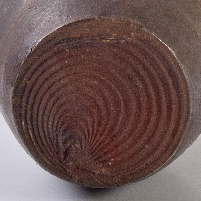 茶道具　備前焼　木村陶峰造　茶入　仕覆付　共箱　V　8750