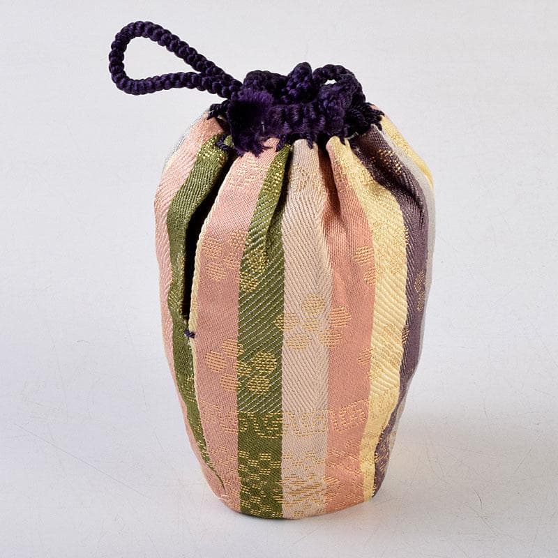 茶道具　備前焼　木村陶峰造　茶入　仕覆付　共箱　V　8750