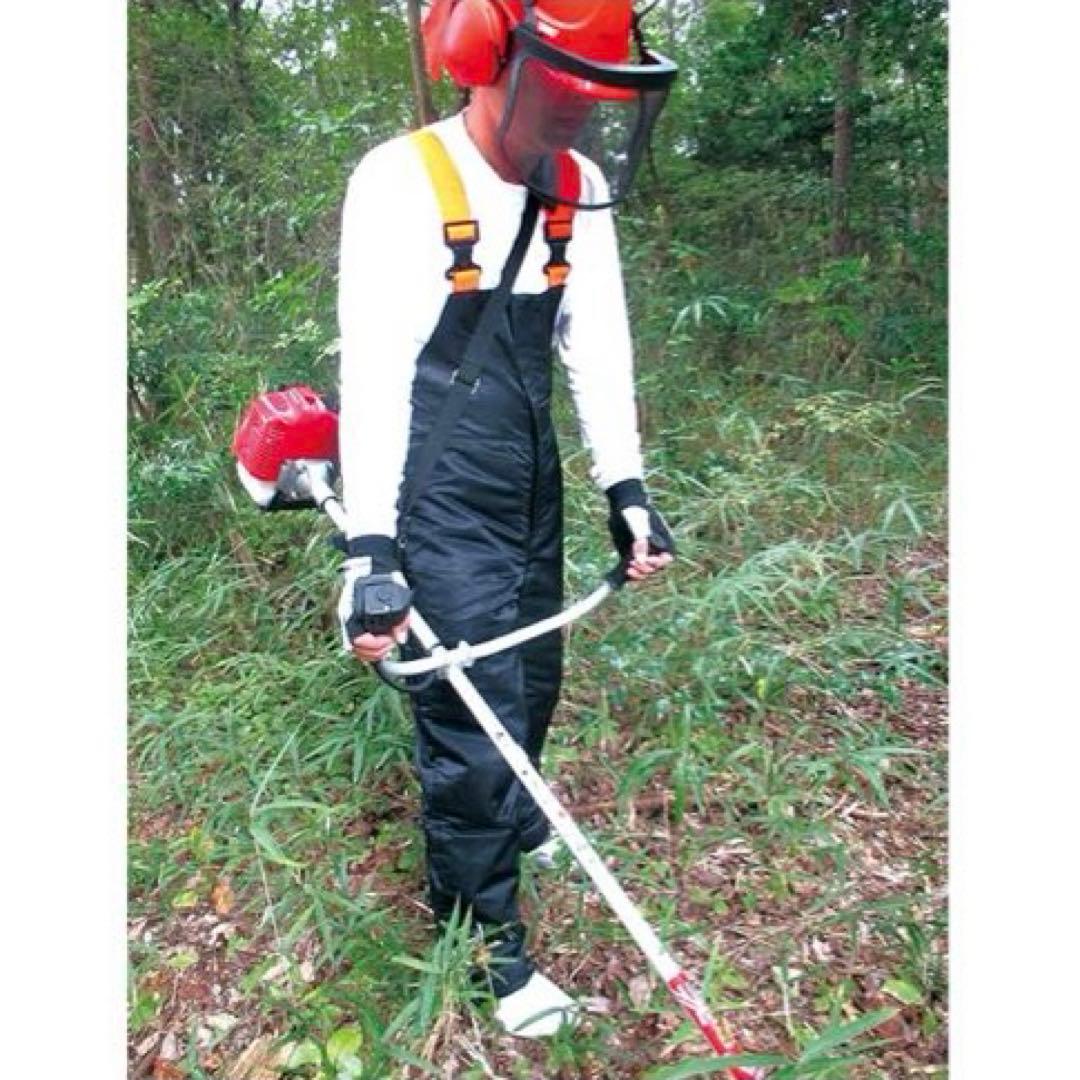 新品未使用 刈払機 チェンソー 作業用 防護サロペットパンツ M KB-35