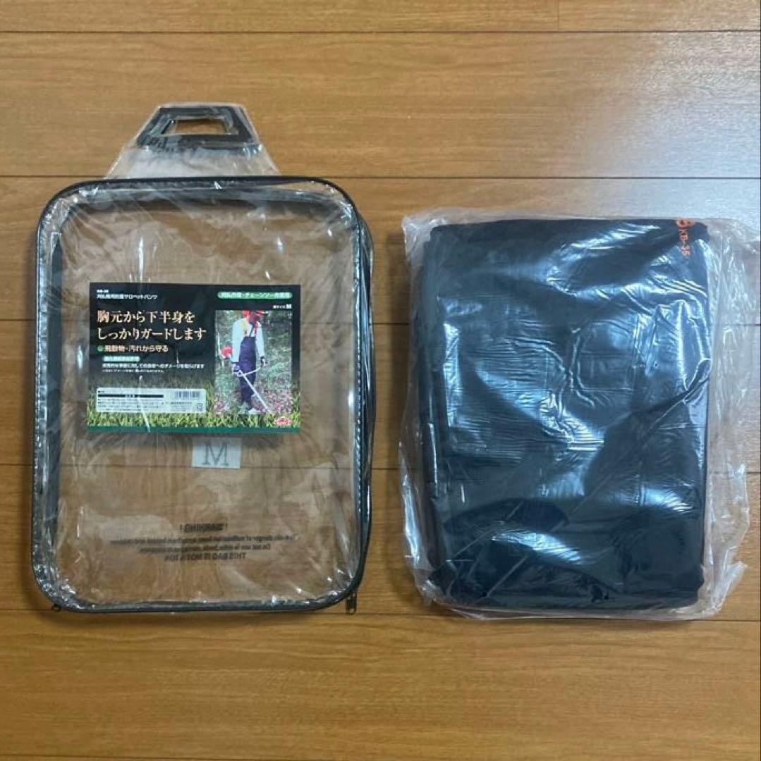 新品未使用 刈払機 チェンソー 作業用 防護サロペットパンツ M KB-35
