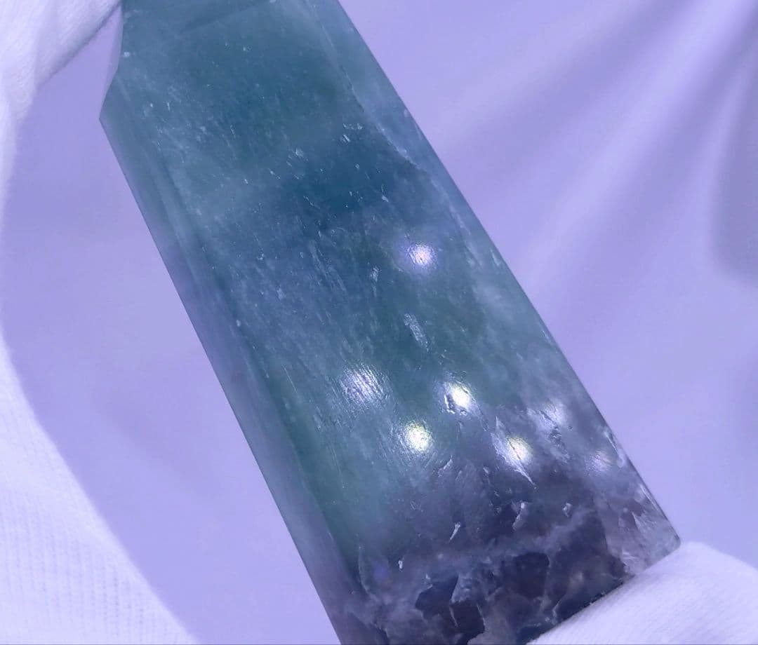 ブルーフローライト　タワー　4本セット　四角柱　ポイント　直感　集中力　判断力