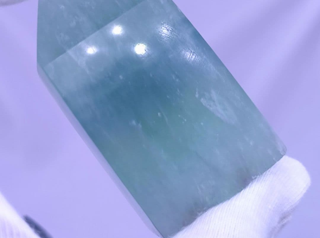 ブルーフローライト　タワー　4本セット　四角柱　ポイント　直感　集中力　判断力