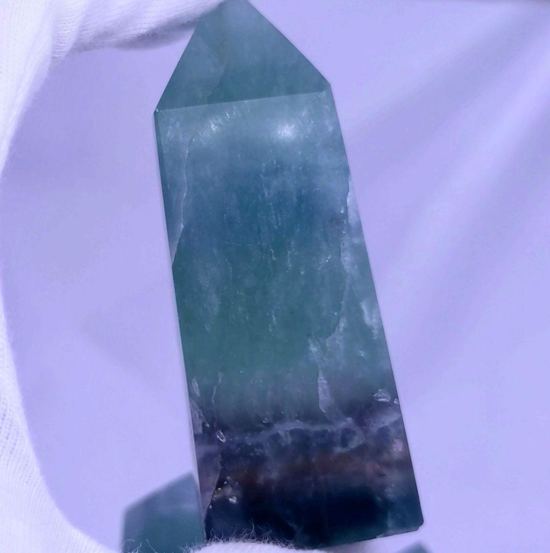 ブルーフローライト　タワー　4本セット　四角柱　ポイント　直感　集中力　判断力