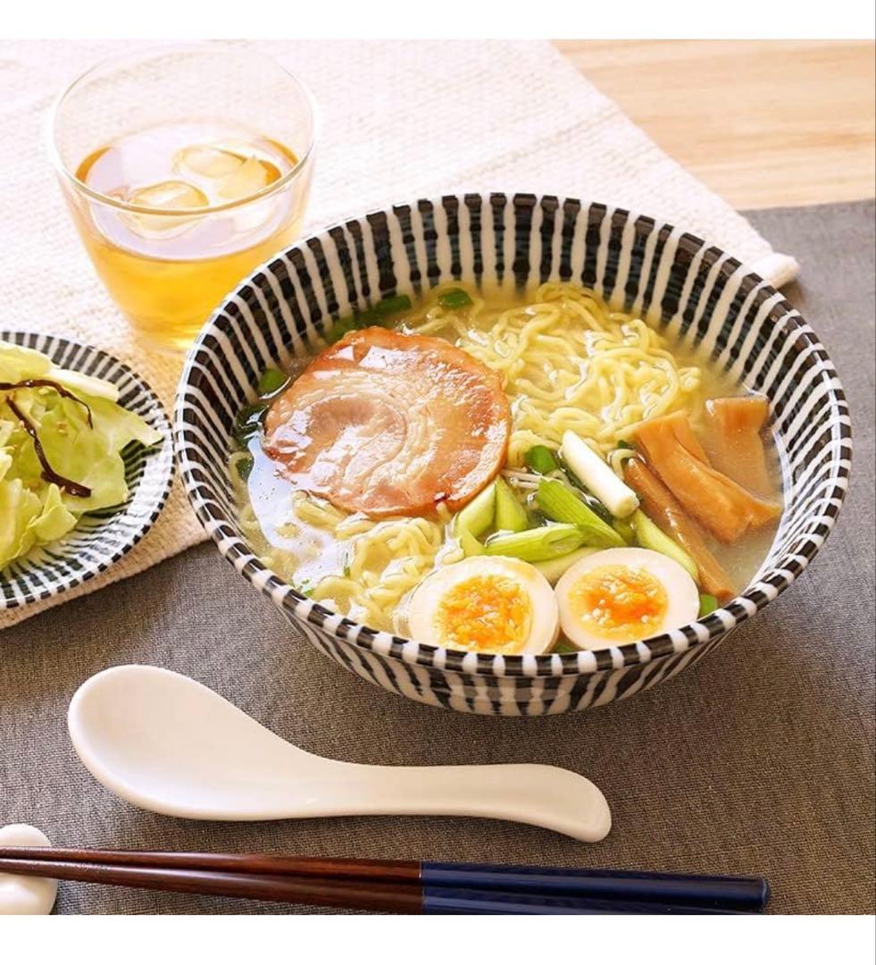 十草模様の浅型ボウル5個組