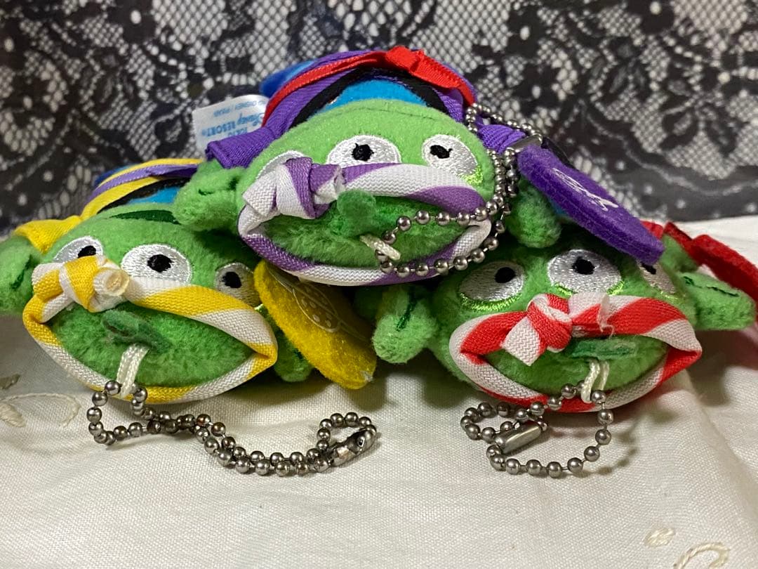 ディズニー　リトルグリーメン　エイリアン　ぬいぐるみ　ストラップ　ハッピ　祭り