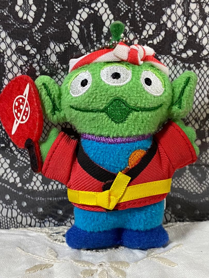 ディズニー　リトルグリーメン　エイリアン　ぬいぐるみ　ストラップ　ハッピ　祭り