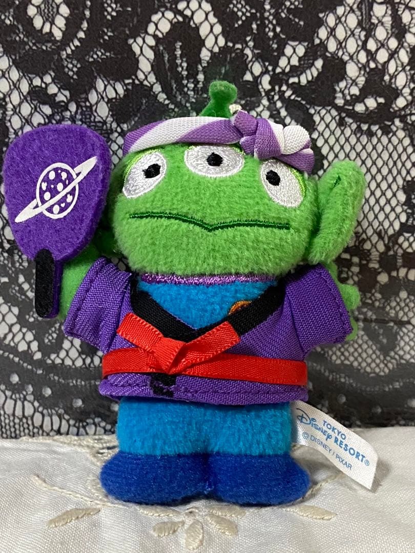ディズニー　リトルグリーメン　エイリアン　ぬいぐるみ　ストラップ　ハッピ　祭り