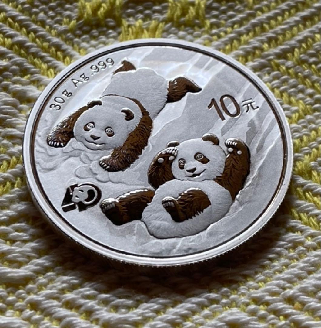 2022年 純銀 パンダ銀貨 30g 中国 10元 シルバー