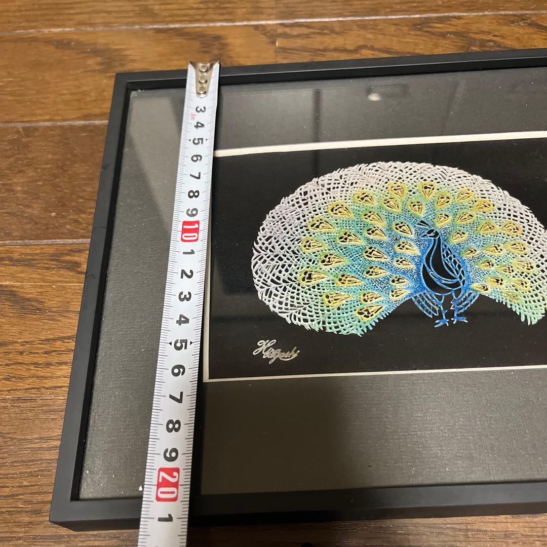 孔雀　七宝焼　工芸品