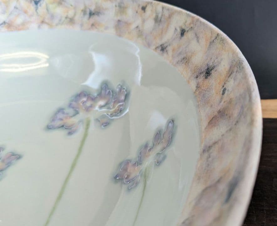 彩磁蓮華草文大鉢