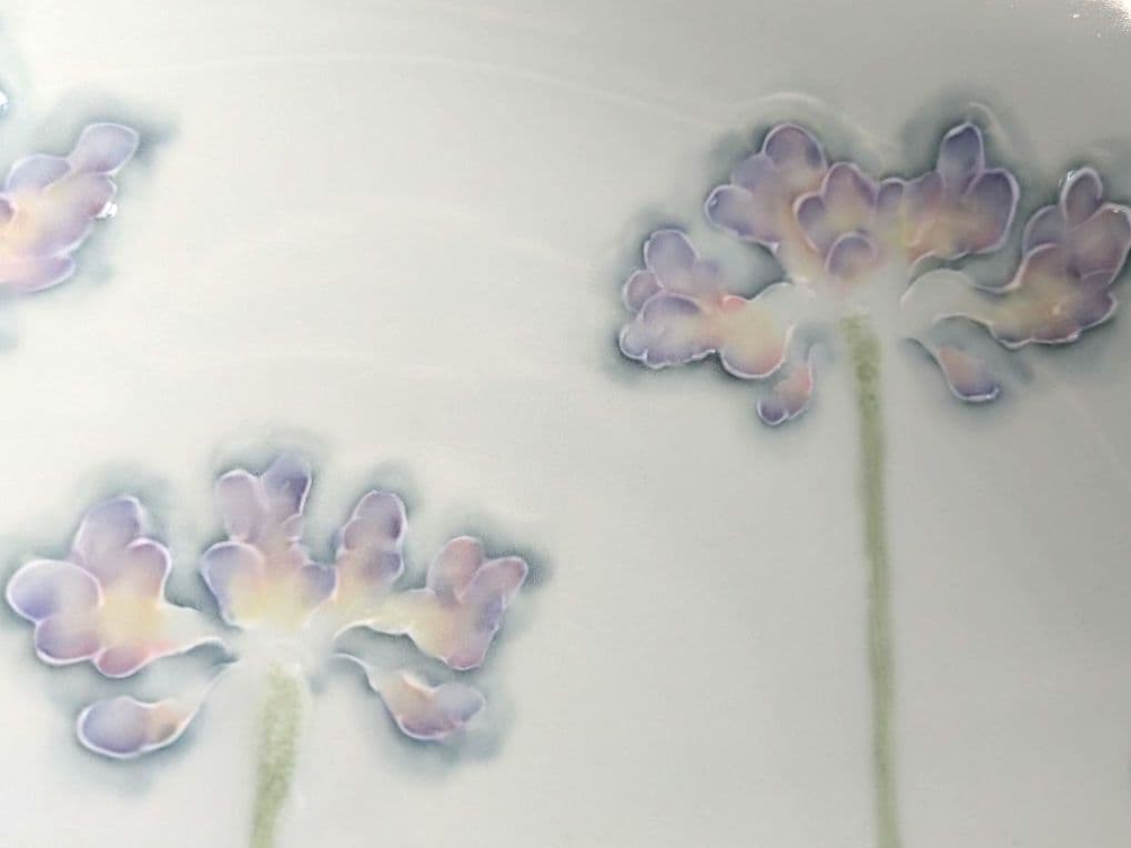 彩磁蓮華草文大鉢