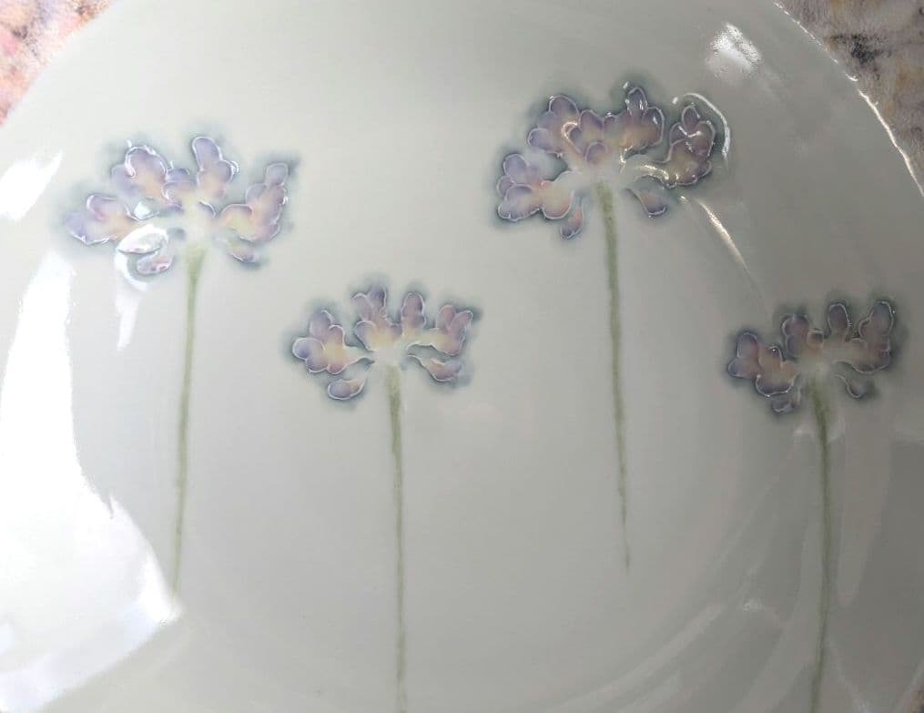 彩磁蓮華草文大鉢