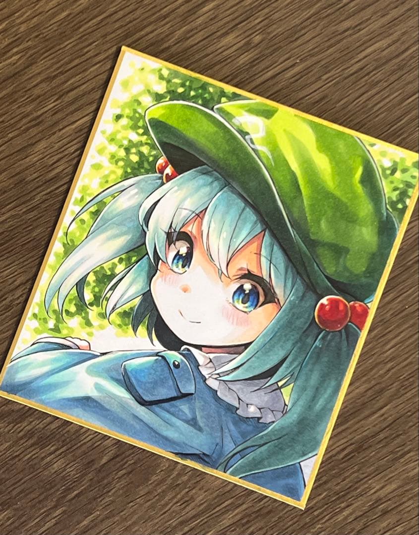 【東方】イラスト色紙【河城にとり】