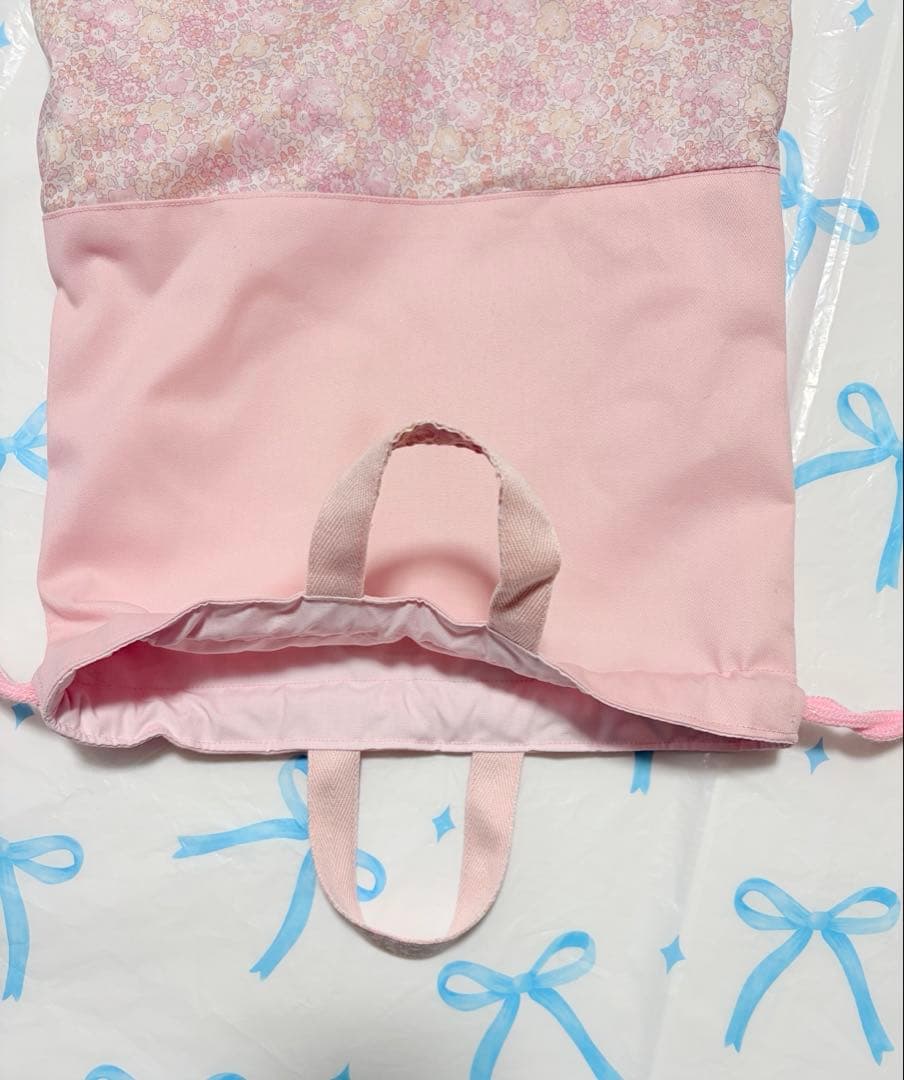 リバティ　キラキラミシェル　レッスンバッグ　上履き入れ　体操服服ハンドメイド