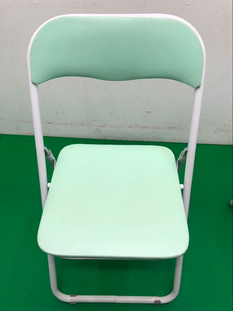 ☆引き取り限定販売☆折りたたみ椅子　4脚セット　ミント