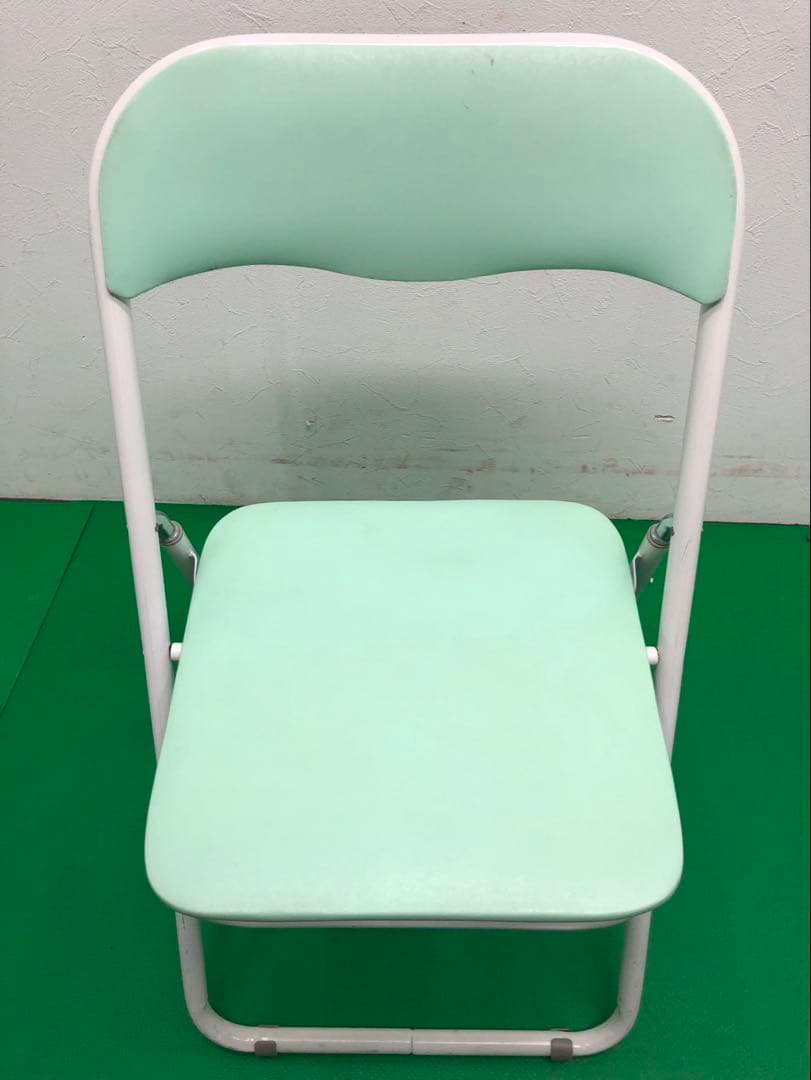 ☆引き取り限定販売☆折りたたみ椅子　4脚セット　ミント