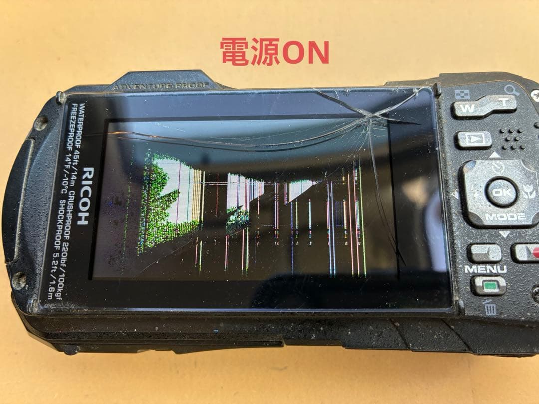 RICOH WG-70 液晶割れ
