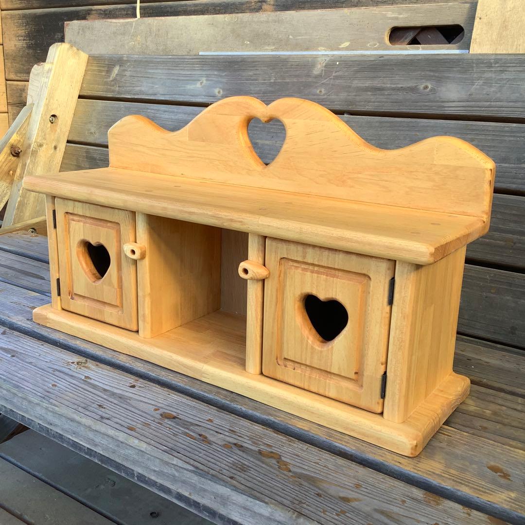 アメリカンカントリー家具　カントリーハート置き型シェルフ　ハート