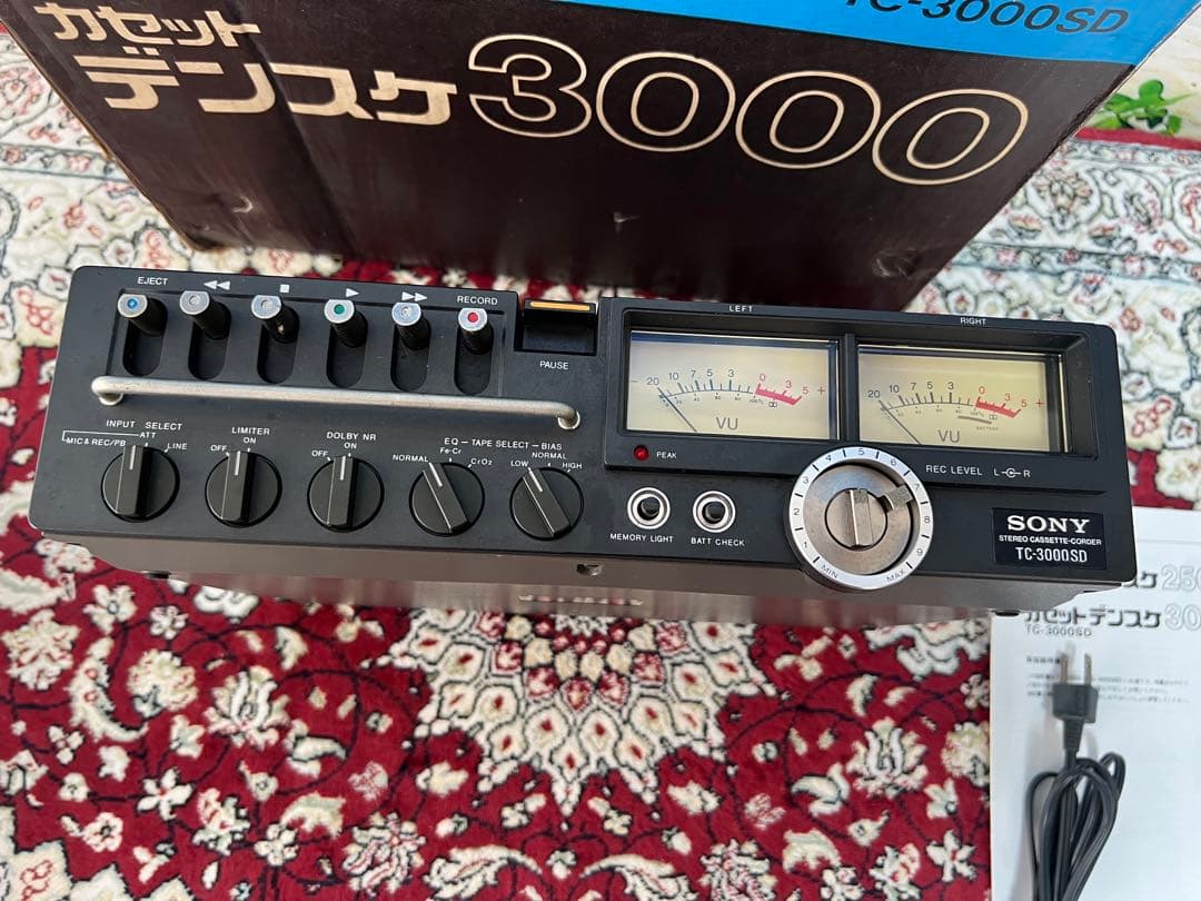 希少ソニー TC-3000SDデンスケ3000カセット中古品動作品美品箱付き