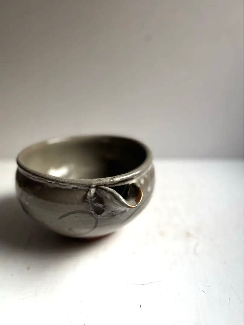 108 田中佐次郎 山瀬窯 絵唐津片口 大振り 鉢 民芸 唐津焼 未使用 金継ぎ