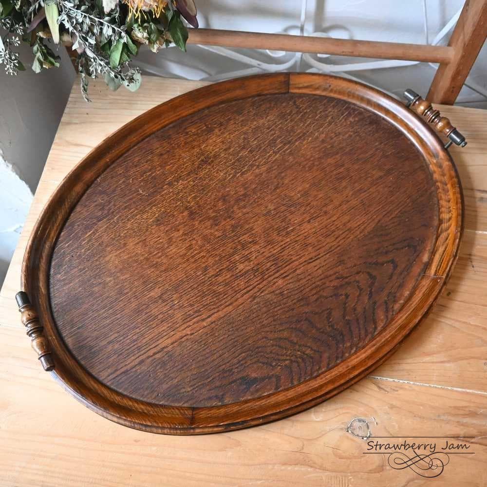 L3705-260 英国アンティーク オーク キッチントレイ トレイ カフェ