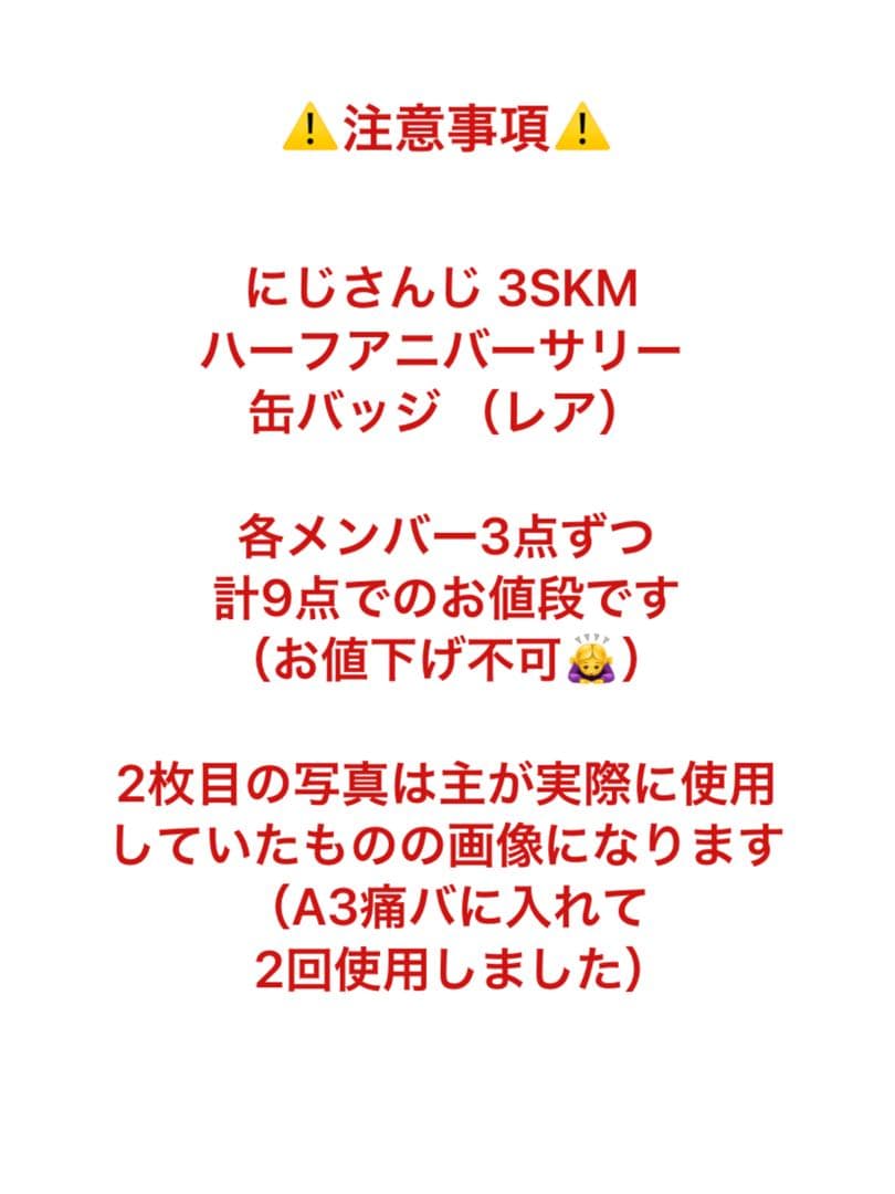 にじさんじ3SKM ハーフアニバーサリー ランダム缶バッジ レア9点①