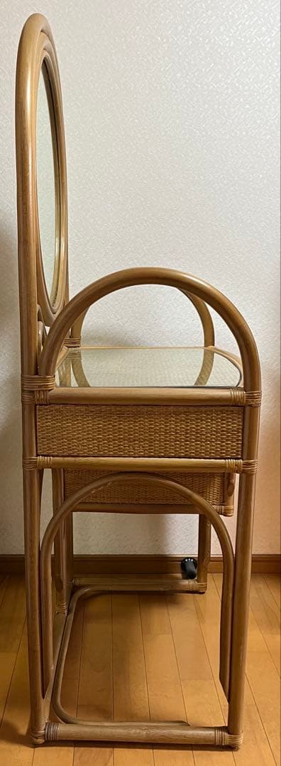 籐家具　籐　鏡台　ドレッサー　ビンテージ　ヴィンテージ　古家具