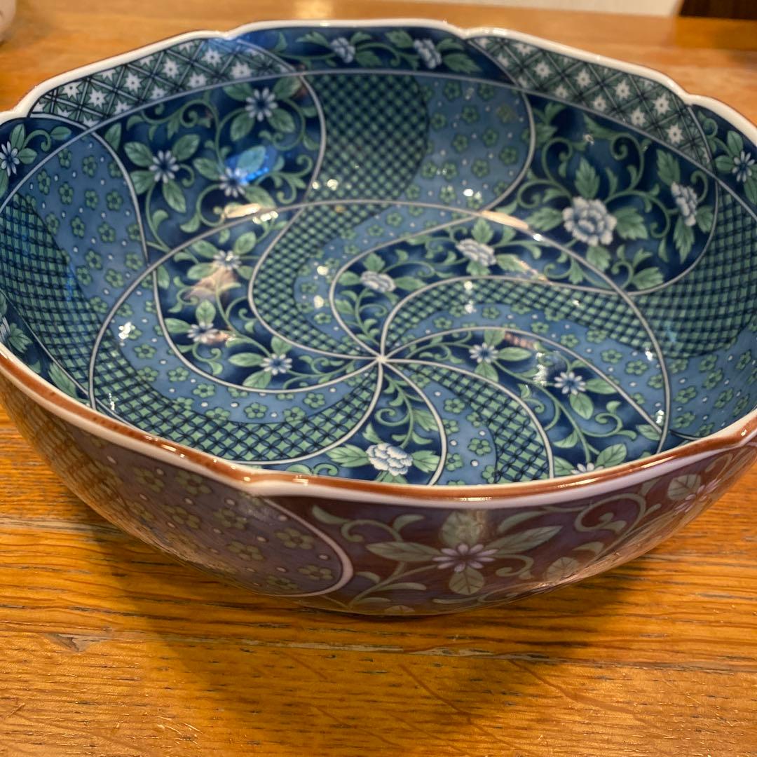 2個売り　有田焼　庫山窯陶器　23cm 深皿