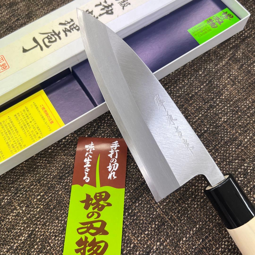 ★新品送料込★堺打刃物左用左利き用左片刃出刃包丁150mm五寸堺の化粧箱入り