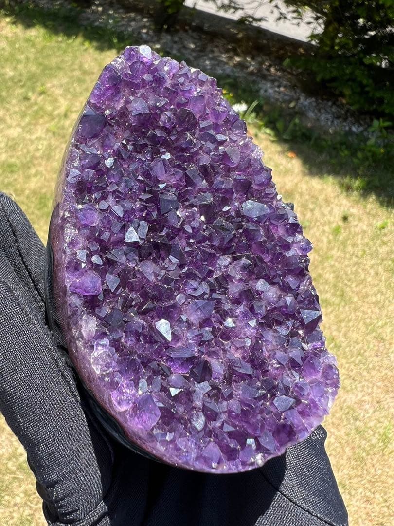 A590 高品質アメジストドーム パワーストーン 紫水晶 天然石 置き物