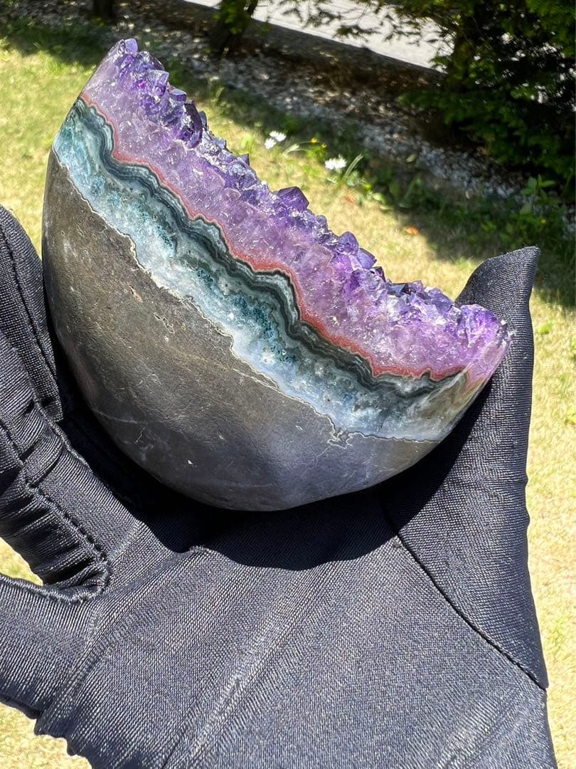 A590 高品質アメジストドーム パワーストーン 紫水晶 天然石 置き物