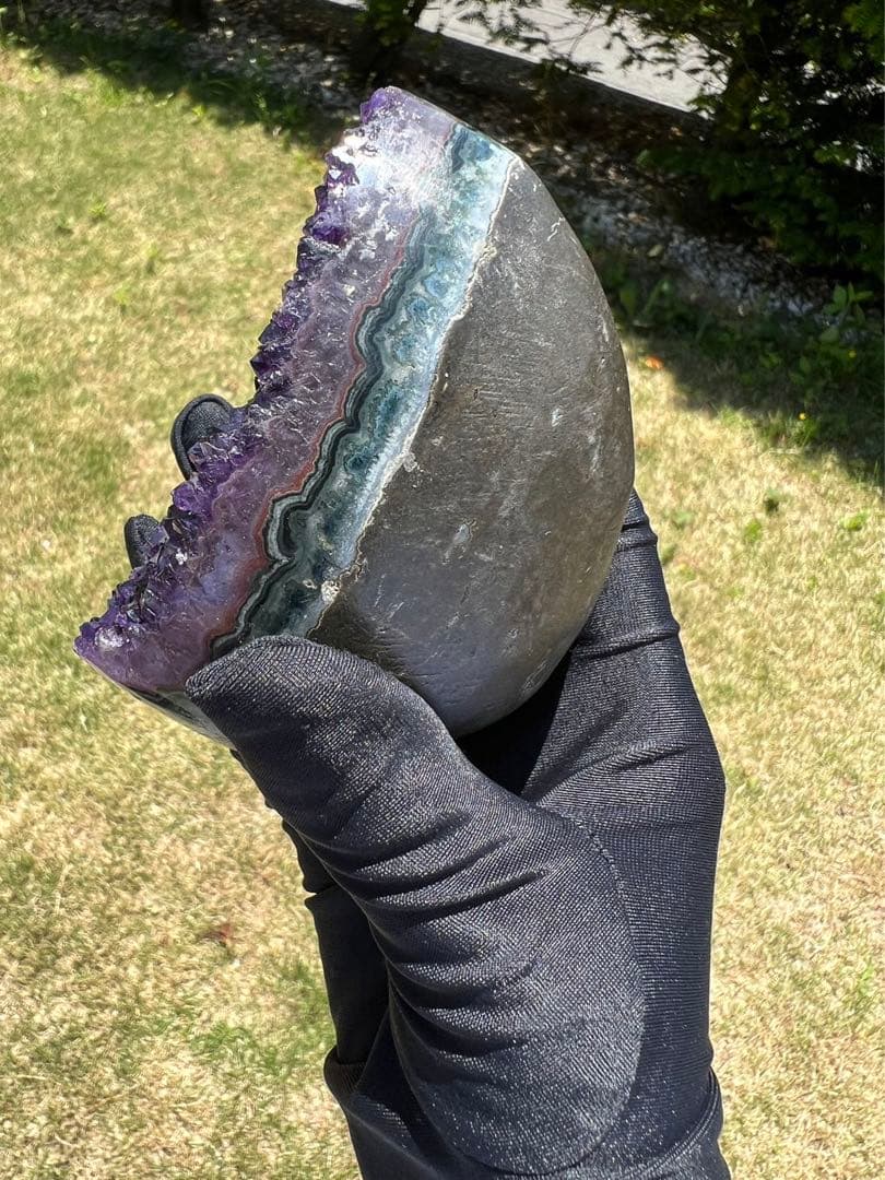 A590 高品質アメジストドーム パワーストーン 紫水晶 天然石 置き物