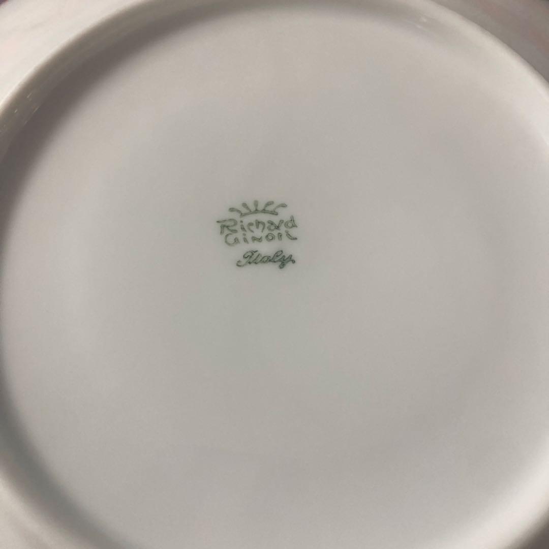 Richard Ginori ベッキオホワイトスープカップ ＆ソーサー2客セット